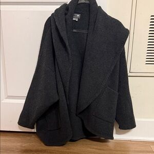 Anthropologie Dark Gray Wrap Cardigan with Pockets